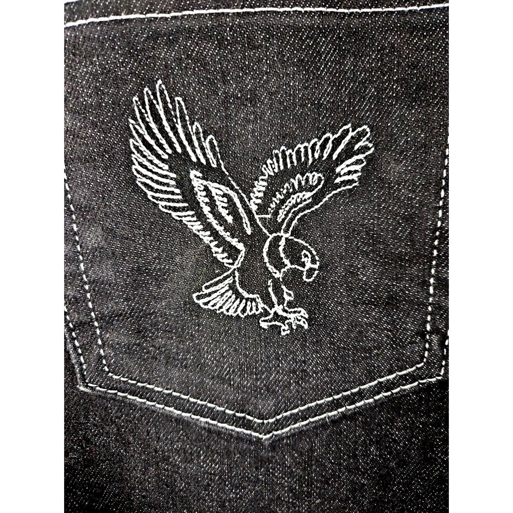 VTG Sheplers Rodeo Western Boot Cut Jeans 32x32 FIT 31X31 Embroidered Eagle - Picture 8 of 13